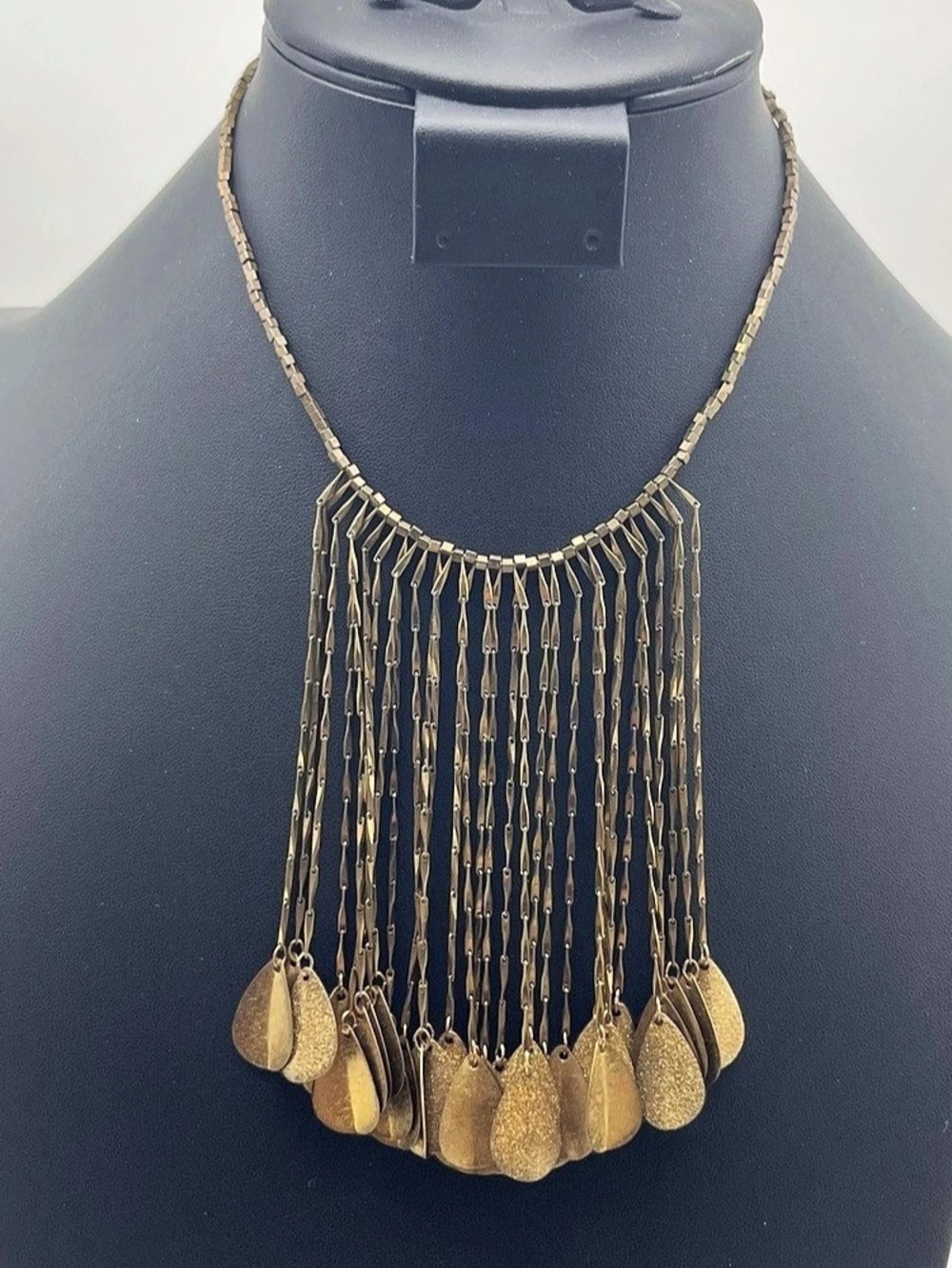Serefina Gold-Tone Fringe Pendant Necklace